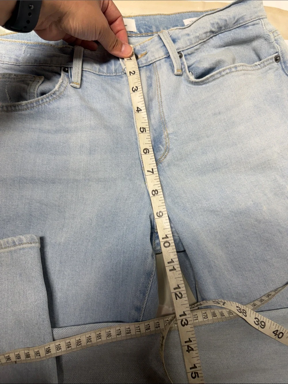 Frame L’Homme Athletic Light Wash Straight Leg Jeans size 31